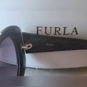 Furla | Accessories | Furla Black Oval Sunglasses With Gray 